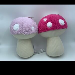 Cupcakes & Cashmere Mushroom Shaped Plush Decorative Throw  Only 1 Hot Pink